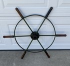Antique Schooner Steel   Wood 6 Spoke Ships Wheel 31    Nautical Boat