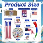 Usa Soccer Fan Gear Kit Fifa 2026 Independence Day Gift Bundle Flag Horn Glasses