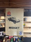 1960s Mg Midget  Austin Healey  Leyland British  Silk Car Banner