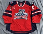 Game Worn Ccm Dmowski Hartford Wolf Pack Ahl Jersey Used Rangers Red 56