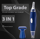 Portable Electric Nose Ear Eyebrow Beard Mustache Hair Remover Shaver Clipper