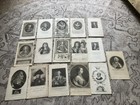  16  Antique 18th 19th Century Engraving Etching Lot Kings   Queens Of England