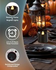 12 Pcs 400  Hour Flameless Led Votive Candles Remote Timer Black Base Lights