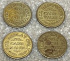 4 Sexy Naked Vintage Gold Brass Play Time Adult Xxx Pleasure Coins Tokens 1 1 8 