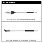M18 Fuel 10 In  Pole Saw Attachment With Quik-lok 3 Ft  Attachment Extension