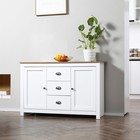 Kitchen Storage Cabinet Sideboard Buffet Server Organizer W  3 Drawers  White