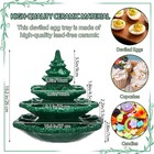 4 Tier Christmas Tree Shape Deviled Egg Platters Trays Holds 26 Holes Stackable