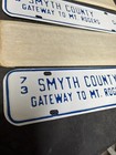  1 Set  Vintage 1973 Smyth County License Plate Gateway To Mt  Rogers Topper