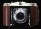 Agfa Isolette Ii F3 5 Solinar - Chestnut Brown Leatherette   Green Bellows  