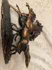 Three Running Horses Sculpture 14    Bronze Finish Resin Galloping Horse Statue