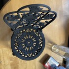 Black Cast Iron Retro Plant Doll Chairs Metal Industrial Garden Outside