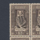William Shakespeare - Vintage Mint Set Of 4 Stamps 61 Years Old 