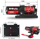 12v 3000lbs Electric Winch Synthetic Rope Electric Winch For Towing Atv utv
