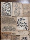 45 Pc Lot Of Wood Mounted Rubber Ink Stamps- Many Vintage Brands 