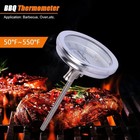 2pcs Temperature Thermometer Gauge Barbecue Bbq Grill Smoker Thermostat Bbq Tool