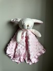 Baby Lovey Pink Bunny Security Blanket Plush Satin