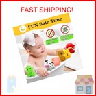 Mold Free Baby Bath Toys - No Hole Bath Toys For Kids Ages 1-3   Floating Toys  