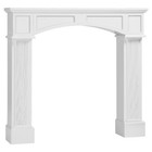 Modern Fireplace Mantel Surround White Freestanding Mantels With Anti-tipping