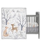 Bedtime Originals Deer Park 3-piece Crib Bedding Set - Gray  Animals  Woodland