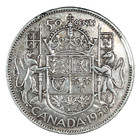 1950 Canada 50c Half Dollar George Vi Au  Silver Coin Km  45