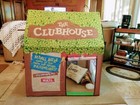 Kids Clubhouse Tent - Children Playhouse Play Tent With Roll-up Door And Windows
