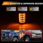 2x Smoked Amber Led Corner Side Marker Signal Lights For 90-97 Nissan D21 Pickup