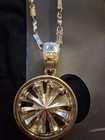 New Low Rider Spinner Necklace Spins Rotates Mini Car Wheel Spokes        4 Chain
