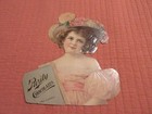 Early 1900s Purity Chocolate Girl Cutout Advertisement Store Display Large Rare