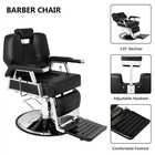 Black Reclining Hydraulic Barber Chair Styling Salon Chair Beauty Spa Equipment