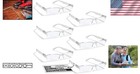 Stylish 6 Pack Clear Half Rim Reading Glasses With Spring Loaded Hinges - 2 50