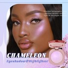 Holographic Duochrome Pink Blue Eyeshadow highlighter Palette Makeup  Color Shif