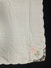 Vintage French Beautiful Floral Hand Embroidered Tablecloth Bedspread 250x157 Cm