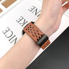 Pu Leather Sport Band For Apple Watch Series 10 42mm 46mm With Magnetic Clasp