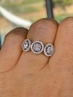 2 80ct Round Cut Moissanite Engagement Wedding Band Ring 14k White Gold Plated