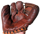 Vintag Lou Boudreau 1947 Wilson A2147 2-finger Baseball Glove Ball Hawk Lht Mitt