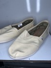 Toms Alpargata Women s Beige Canvas Slip-on Flats Round Toe Us 7