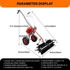 43cc Gas Power Sweeper Handheld Cleaning Driveway Turf Artificial Grass Broom Us