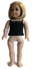 Black Knit Camisole Top Shirt With Lace Trim Clothes For 18 Inch Girl Dolls
