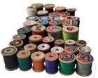 Vtg Wooden Thread Spools Lot Of 39 Sewing Crafts Coats Clarks Star Belding Meyer