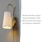 Globe Electric 1-light Matte Brass Hardwire Or Plug-in Wall Sconce With White