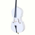 New 4 4 Size Top Professional Basswood White Cello  bag  Bow  Rosin   Bridge