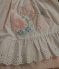 Vtg Baby Togs Dress Pink White Ruffled Pinafore Embroidered Butterfly Size 12m