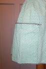 Vintage 1950s Green Geometric Handmade Half Apron Big Pockets Farmhouse Granny
