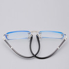 Progressive Multifocal Reading Glasses For Men Blue Light Blocking Titanium Arm