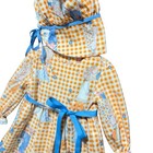 Vtg 70s Little Girls Prairie Orange Gingham Dress Bonnet Set Sz 3t Cottagecore