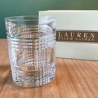 4 Ralph Lauren Rl Glen Plaid Crystal Old Fashioned Whiskey Glasses Germany Nos