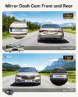 Rear View Mirror Dash Cam Wifi 10  Touch Screen 1080p Dual Car Cameras Park Mode