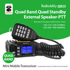 Radioddity Qb25 Pro Quad Band 25w Car Mobile Radio Transceiver   Long Antenna