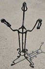 Vintage 1920 s  Solid Heavy Ornate Twisted Metal Wrought Iron Gothic Plant Stand