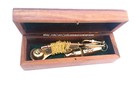 Nautical Maritime Brass copper Boatswain Whistle bosun Scout Whistle Wood Box